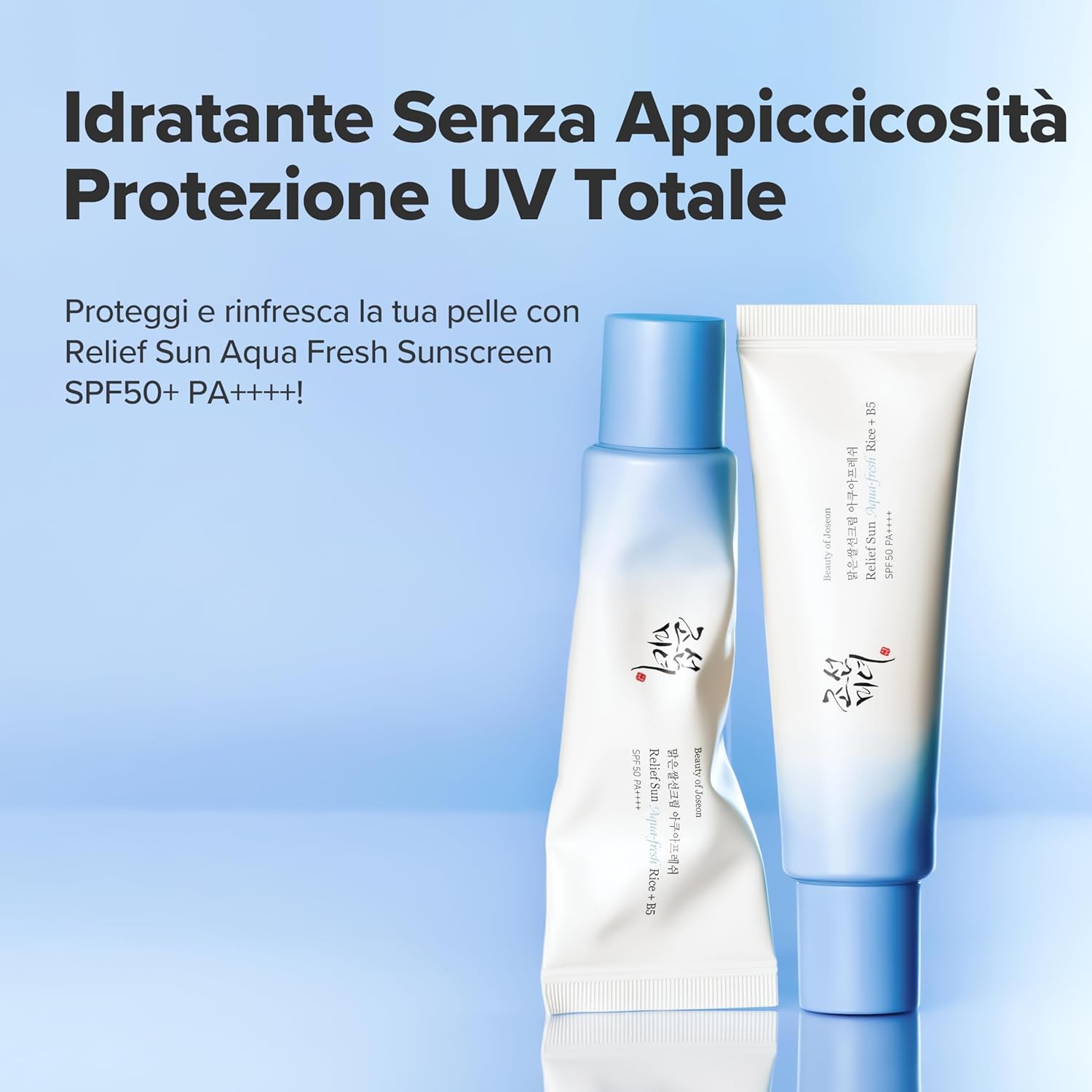 Beauty of Joseon — Crema Solare Aqua Fresh SPF50+ PA++++ con B5 e Riso