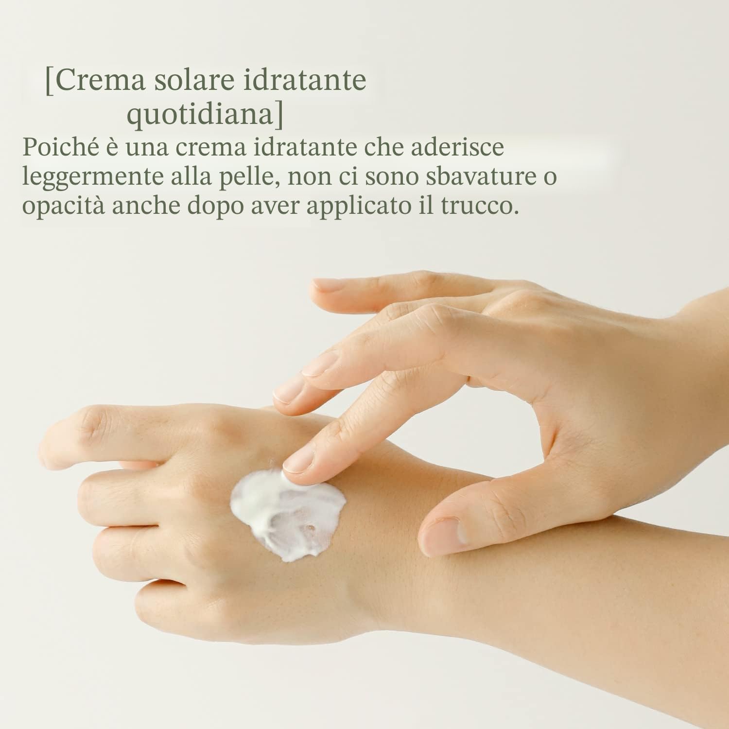 Beauty of Joseon Relief Sun SPF50+ moisturizer-like finish application