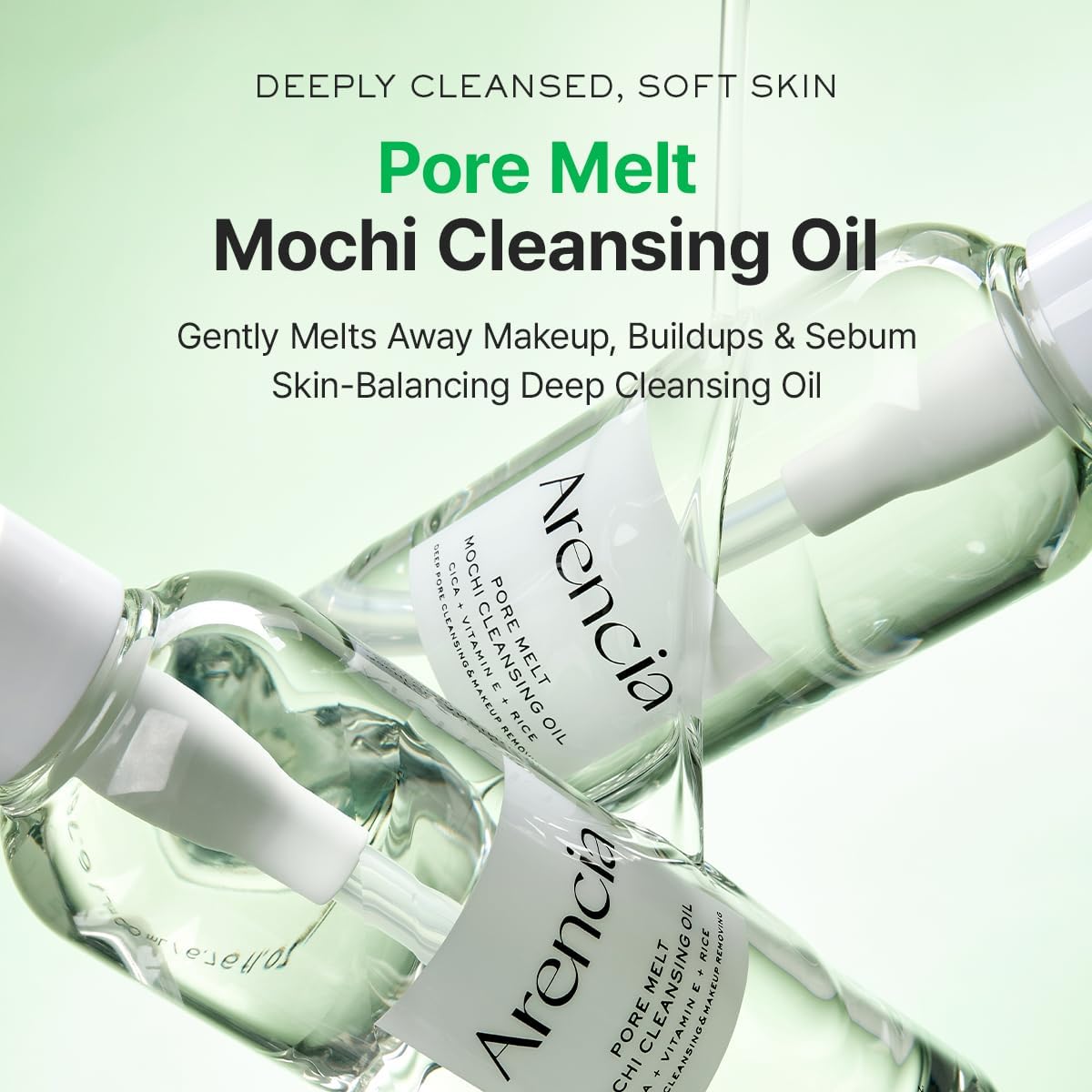 Arencia Pore Melt Mochi Cleansing Oil full packaging box 200ml